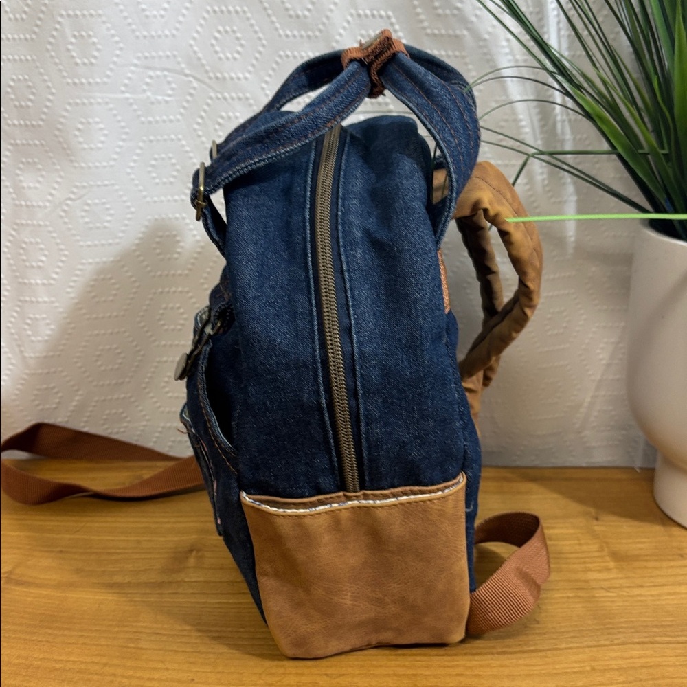Disney Winnie The Pooh Denim Overall Mini Backpack - Picture 5 of 15